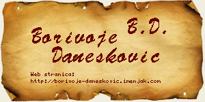 Borivoje Danesković vizit kartica